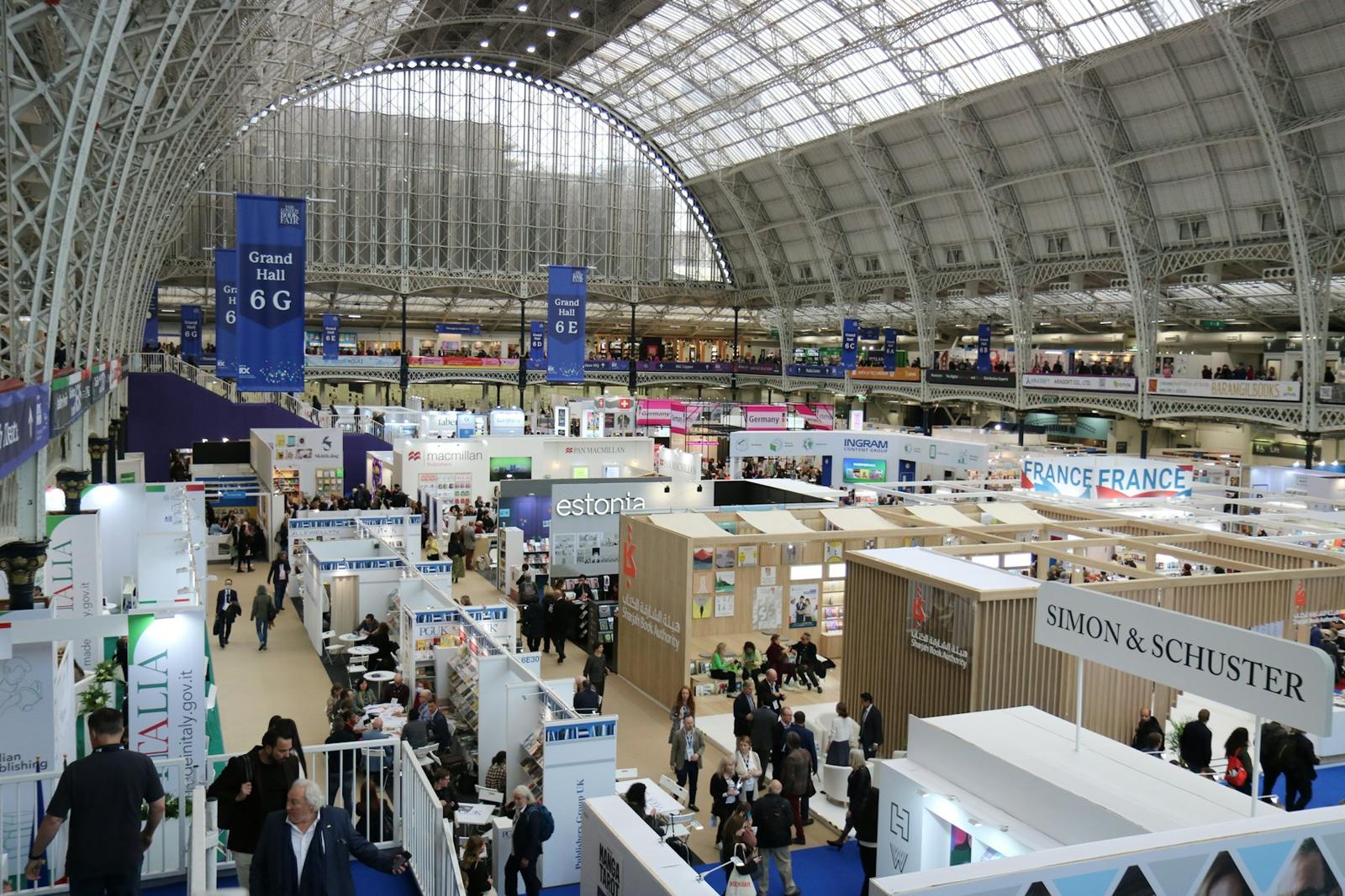 Busy exhibition hall